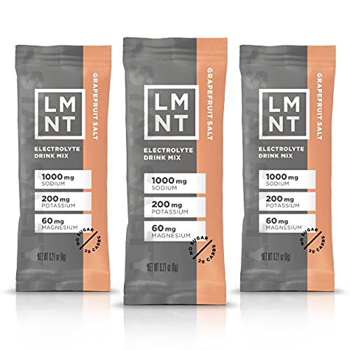 LMNT Zero Sugar Electrolytes Grapefruit Salt 30 Stick Packs