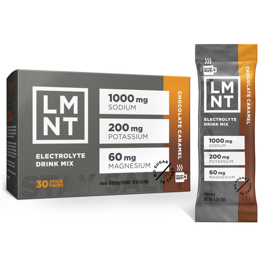 LMNT Zero Sugar Chocolate Caramel Salt Drink Mix 30 Count USA Supplements Direct B0CJZJ7SFJ