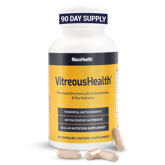 Macuhealth VitreousHealth Evidence-Based Eye Supplement - 90 Capsules USA Supplements Direct B0CQ32H6X2