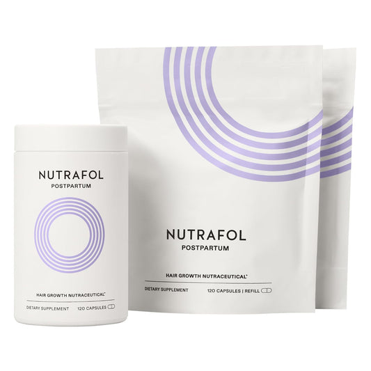 Nutrafol Postpartum Hair Growth Supplements 3 Month Supply, Pack of 3