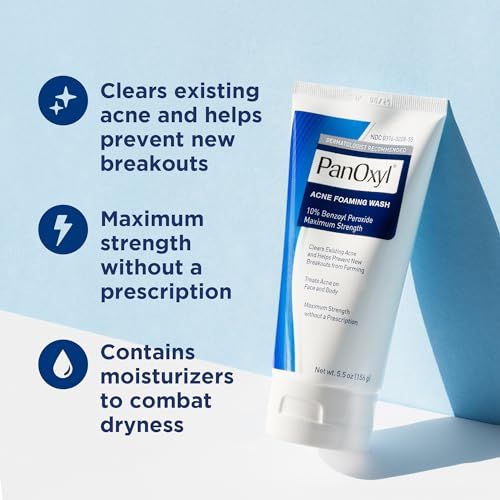 PanOxyl Acne Foaming Wash Benzoyl Peroxide 10% 5.5 Oz USA Supplements Direct B081KL2QYJ