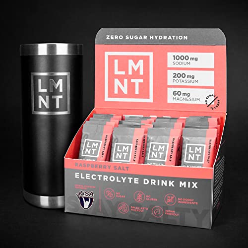 LMNT Zero Sugar Electrolytes Raspberry Salt 30 Sticks