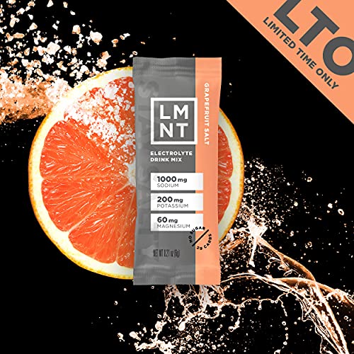LMNT Zero Sugar Electrolytes Grapefruit Salt 30 Stick Packs