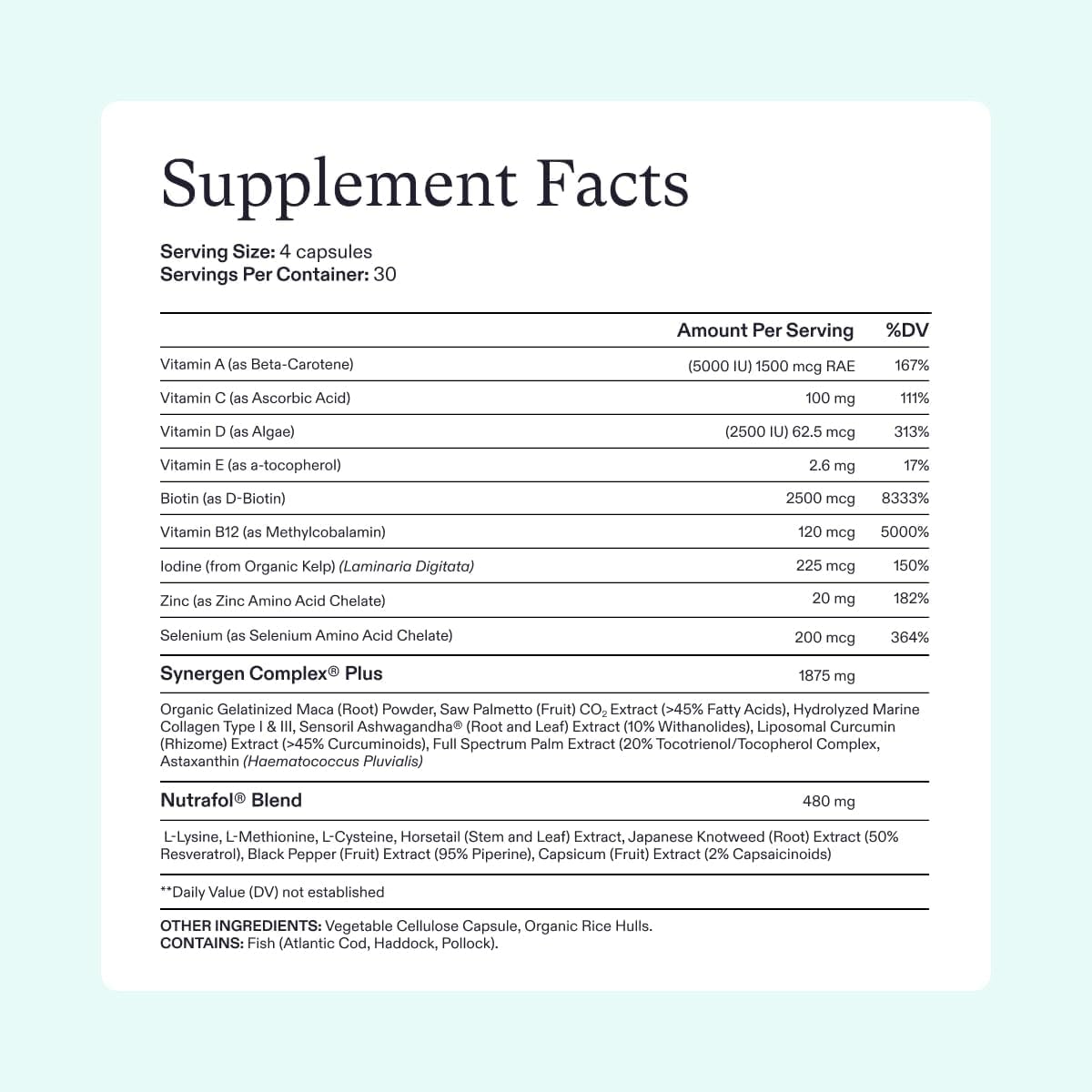 Nutrafol Women's Balance Hair Growth 2 Month Supply Refill Pouches