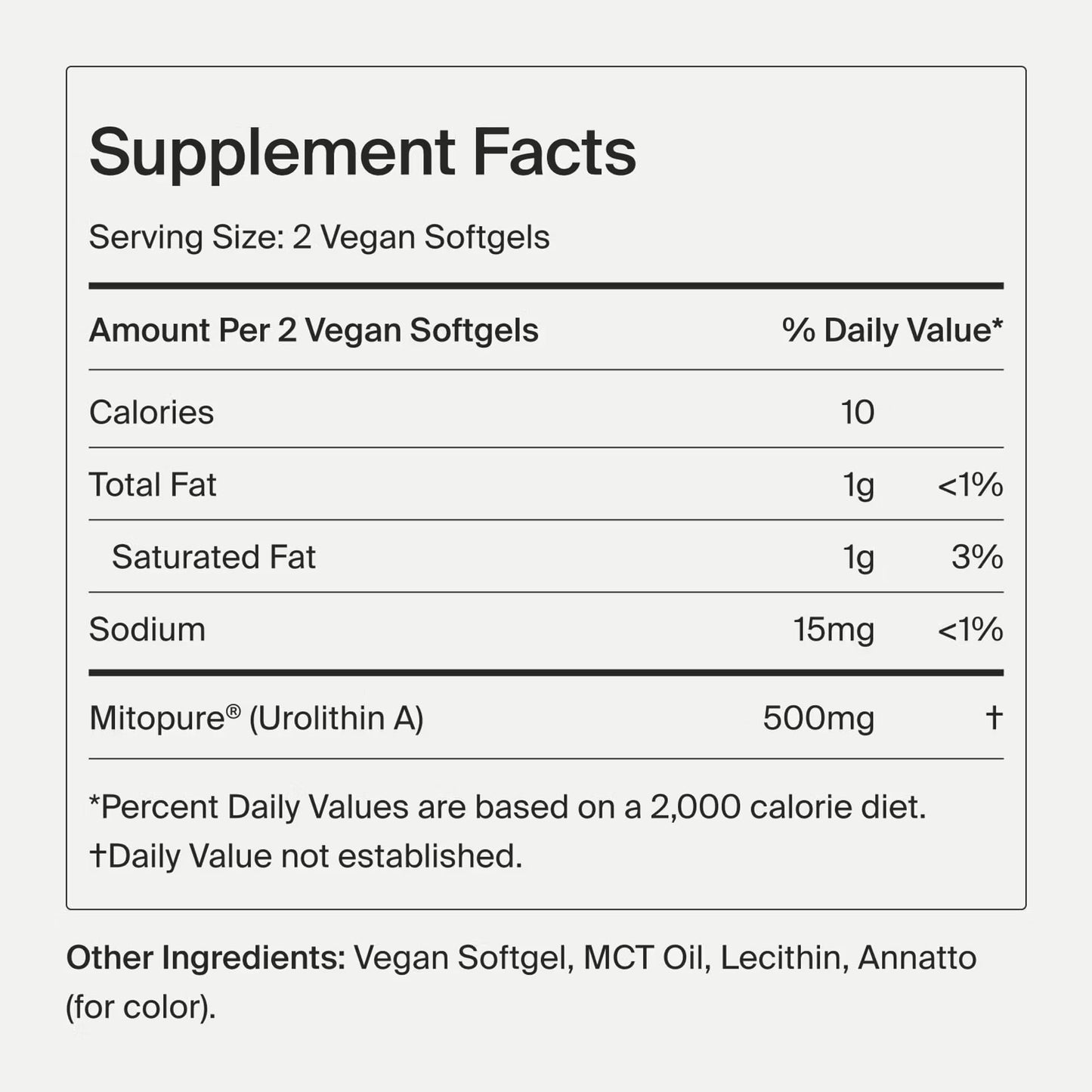 Timeline Mitopure Urolithin A Longevity Supplement 60 Count Softgels