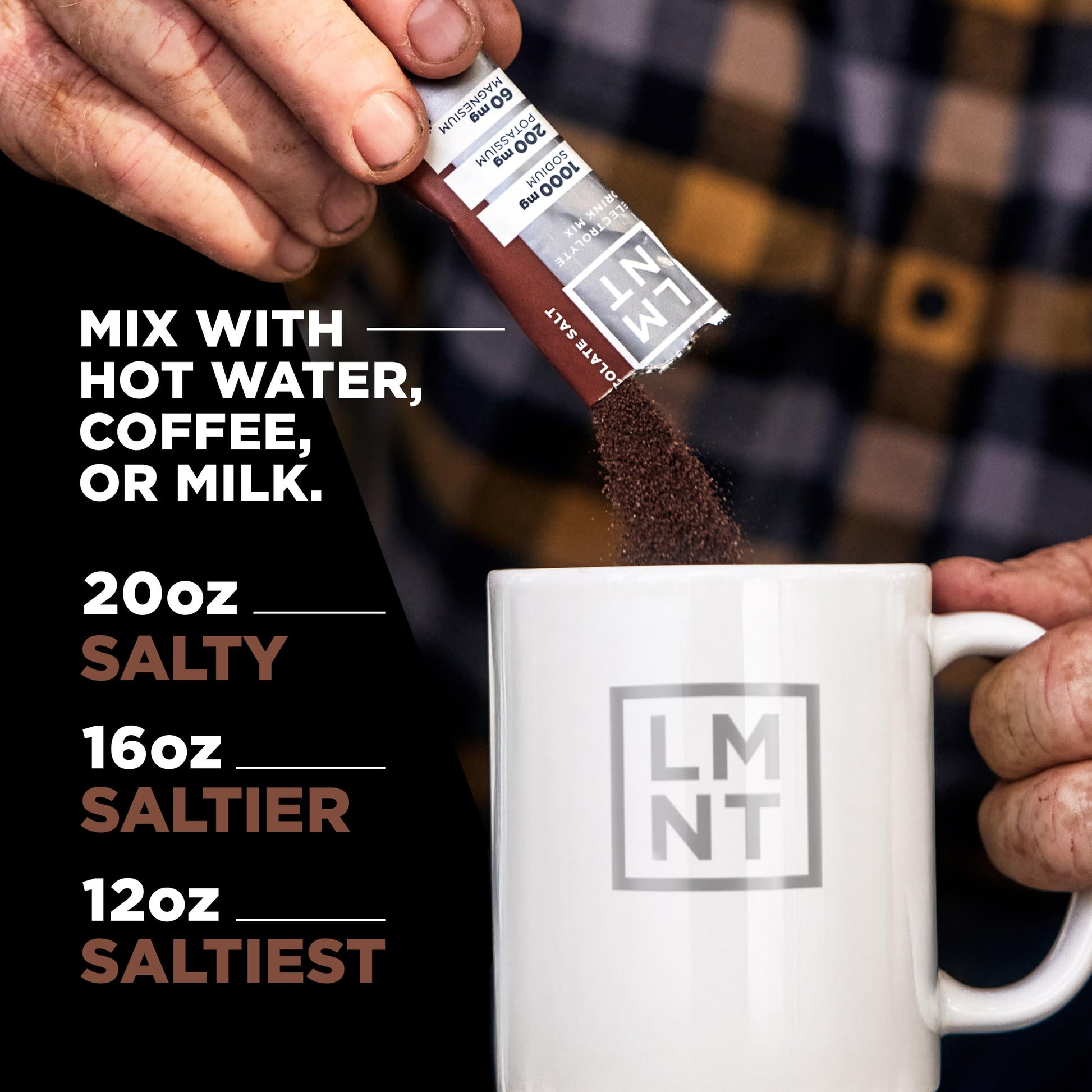 LMNT Zero Sugar Chocolate Salt Drink Mix 30 Count USA Supplements Direct  B08KSMD5L8