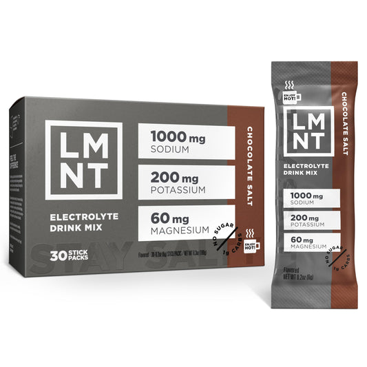 LMNT Zero Sugar Chocolate Salt Drink Mix 30 Count USA Supplements Direct  B08KSMD5L8