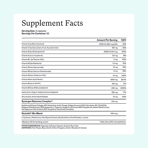 Nutrafol Postpartum Hair Growth Supplements 1 Month Supply 120 capsules USA Supplements Direct  B096L5SGLT