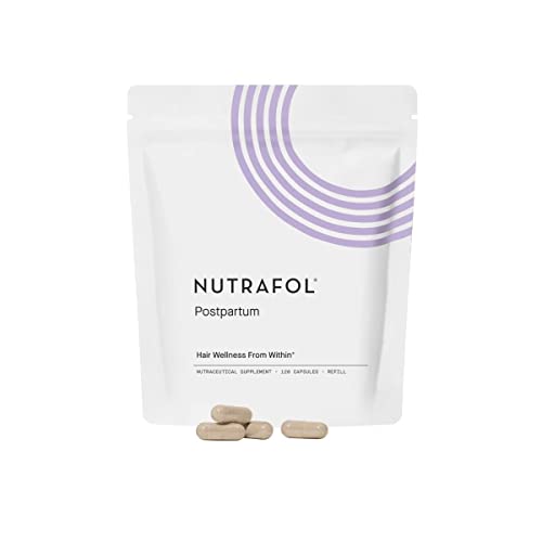 Nutrafol Postpartum Hair Growth Supplements Breastfeeding-Friendly - 1 Month Supply, 1 Refill Pouch USA Supplements Direct  B0B57MG1CV