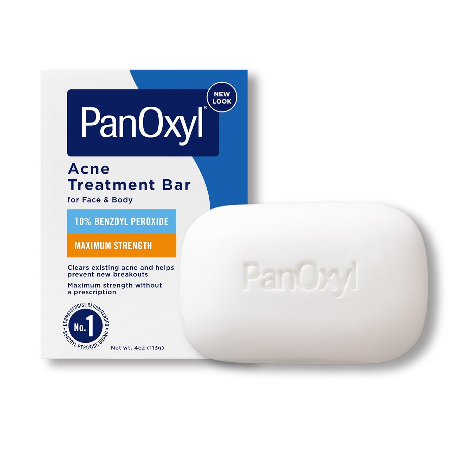 PanOxyl Acne Treatment Bar with 10% Benzoyl Peroxide 4 oz USA Supplements Direct  B09SQFPLC9